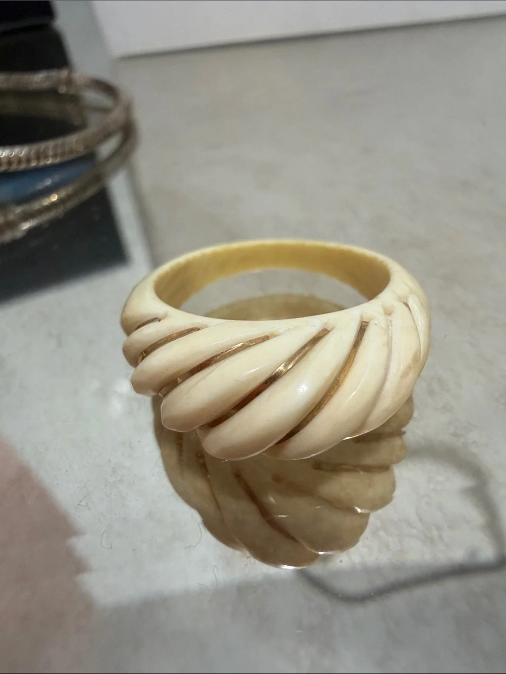 Real Gold Bone Ring